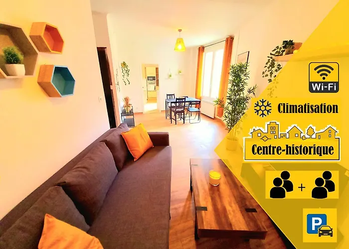T2 Halles & Cathedrale - Centre Historique - Clim - Wifi - Free Parking Sur Demande *